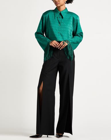 Woman Shirt Emerald green Size 4 Polyester, Elastane