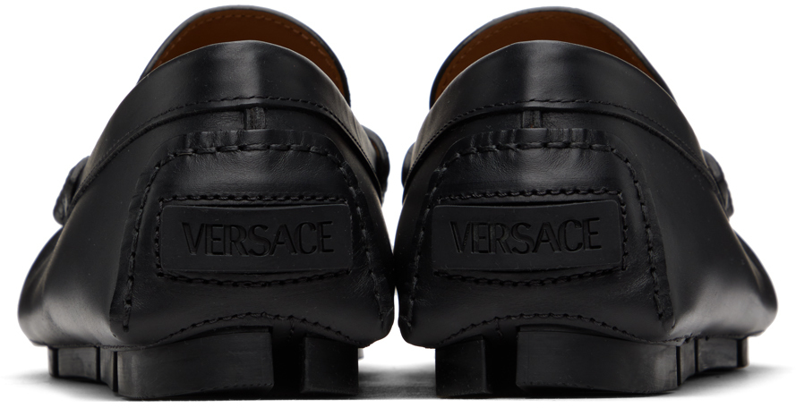 Versace Black Medusa Driver Loafers