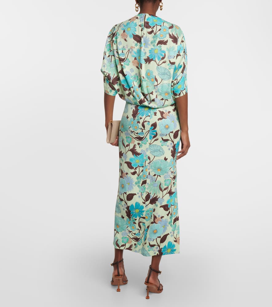 Caped maxi dress