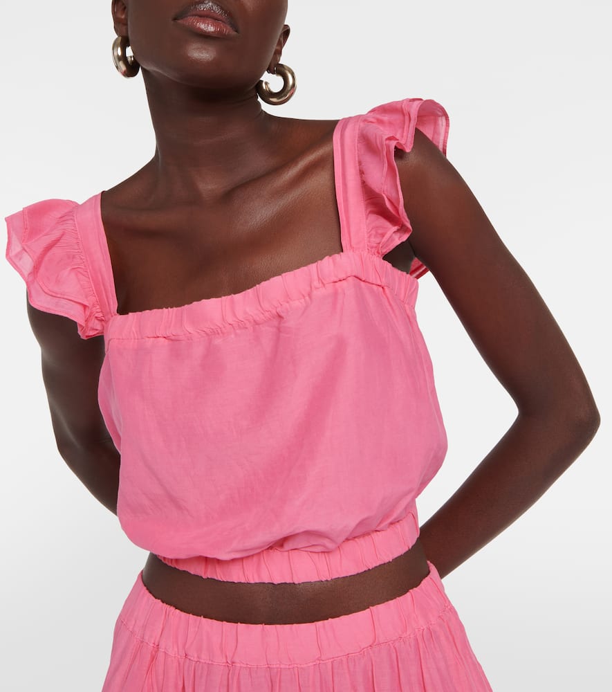 Gracen cotton and silk crop top