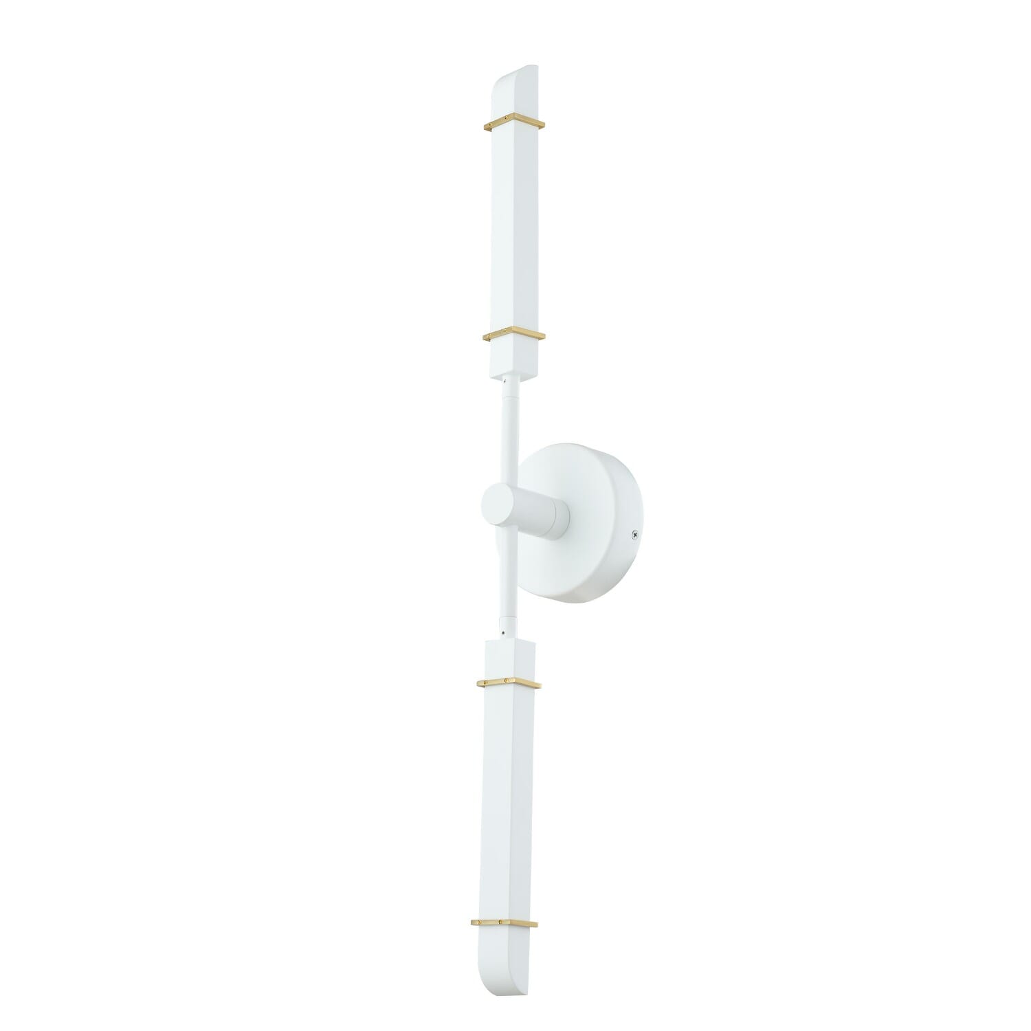 Satin Brass and Matte White LED Wall Sconce from the Concorde Collection
