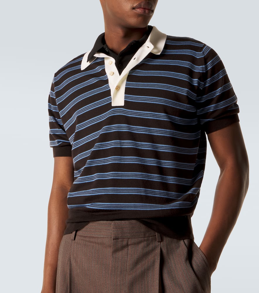 Breeze striped wool polo sweater
