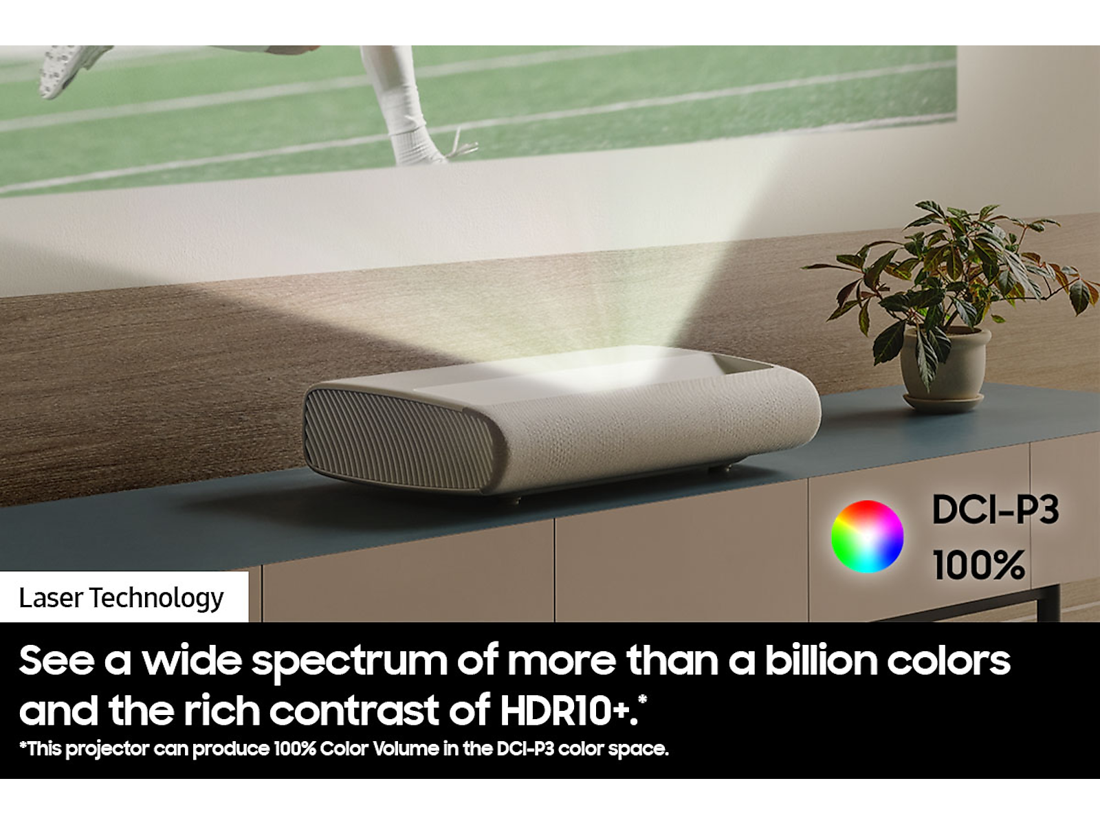 120" Class The Premiere LPU7D 4K Smart Laser Projector in Warm White