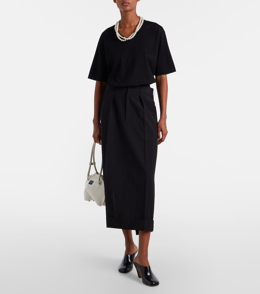 Oversized embellished cotton T-shirt