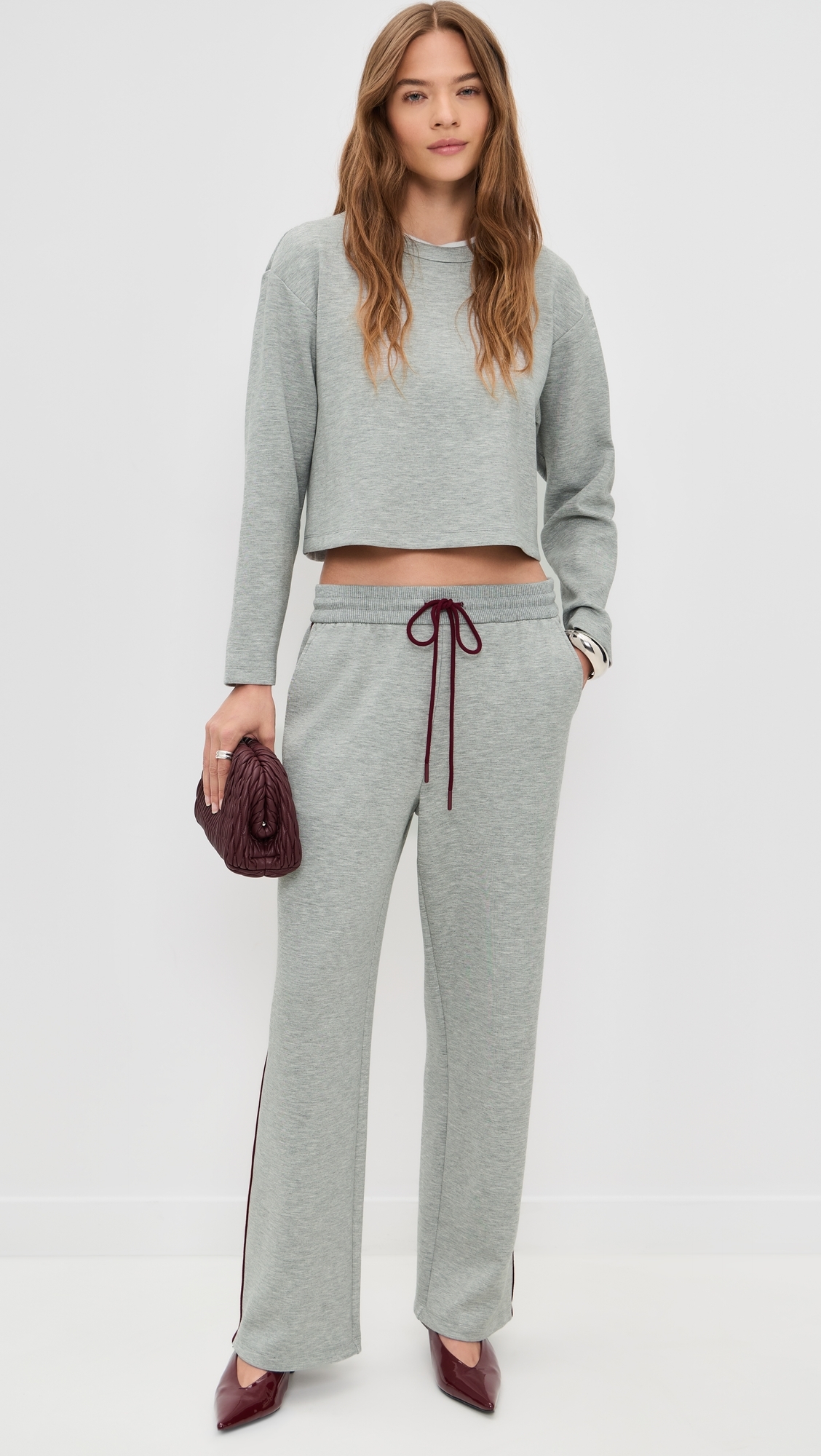 Danica Crop Top Heather Grey