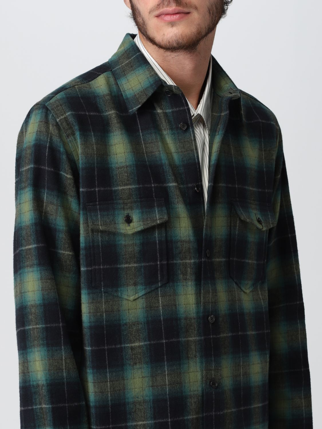 Shirt Men color Green