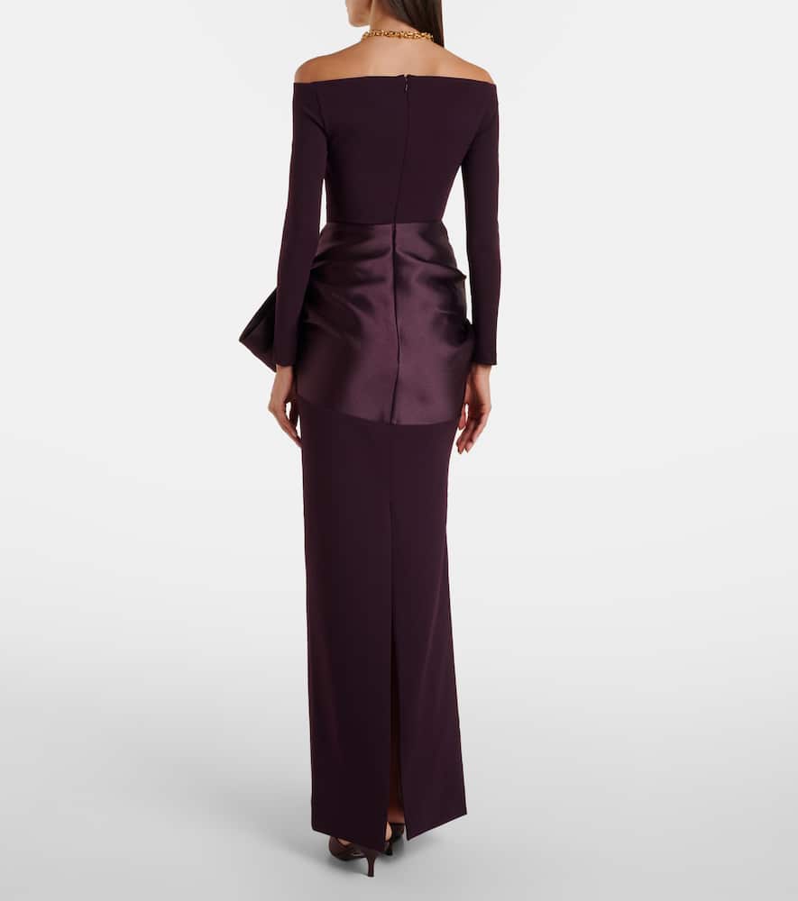 Kori bow-detail off-shoulder gown