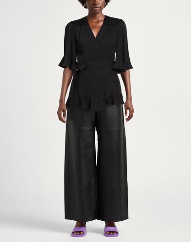 Woman Top Black Size 10 Acetate, Viscose