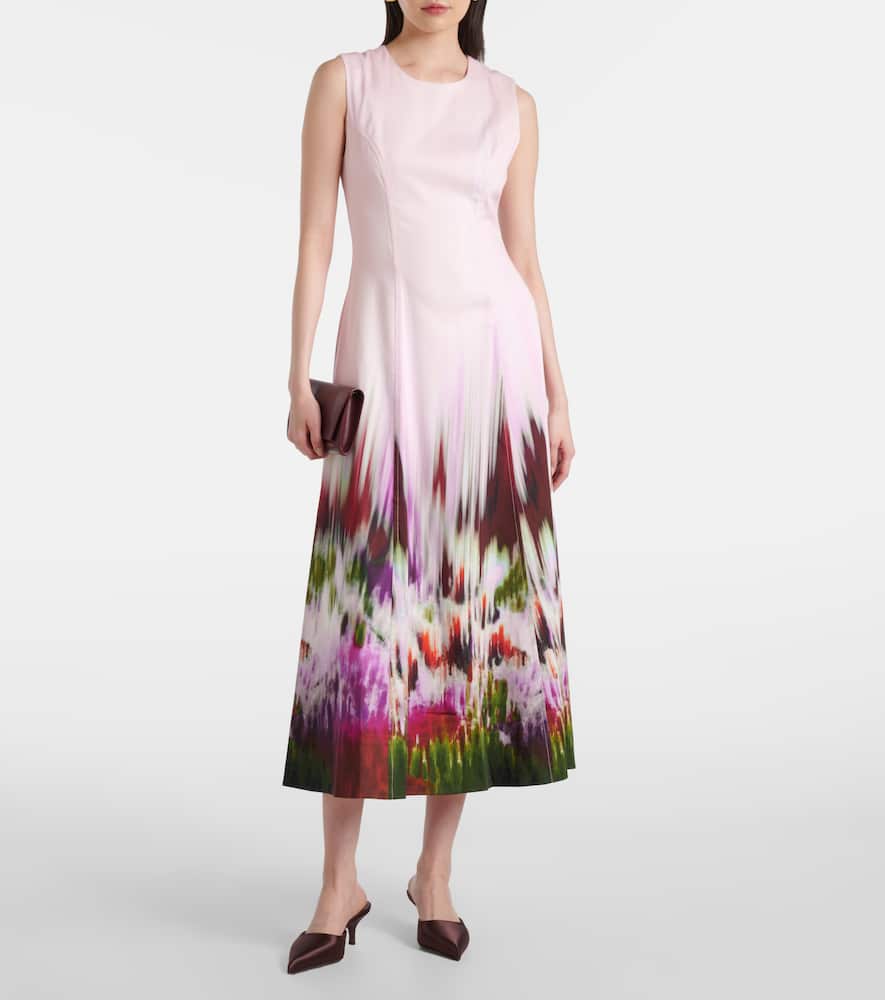 Magnolia cotton and rayon-blend midi dress
