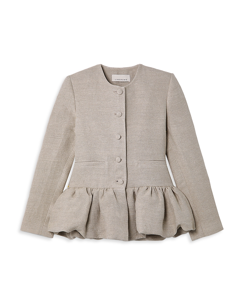 Linen Peplum Jacket