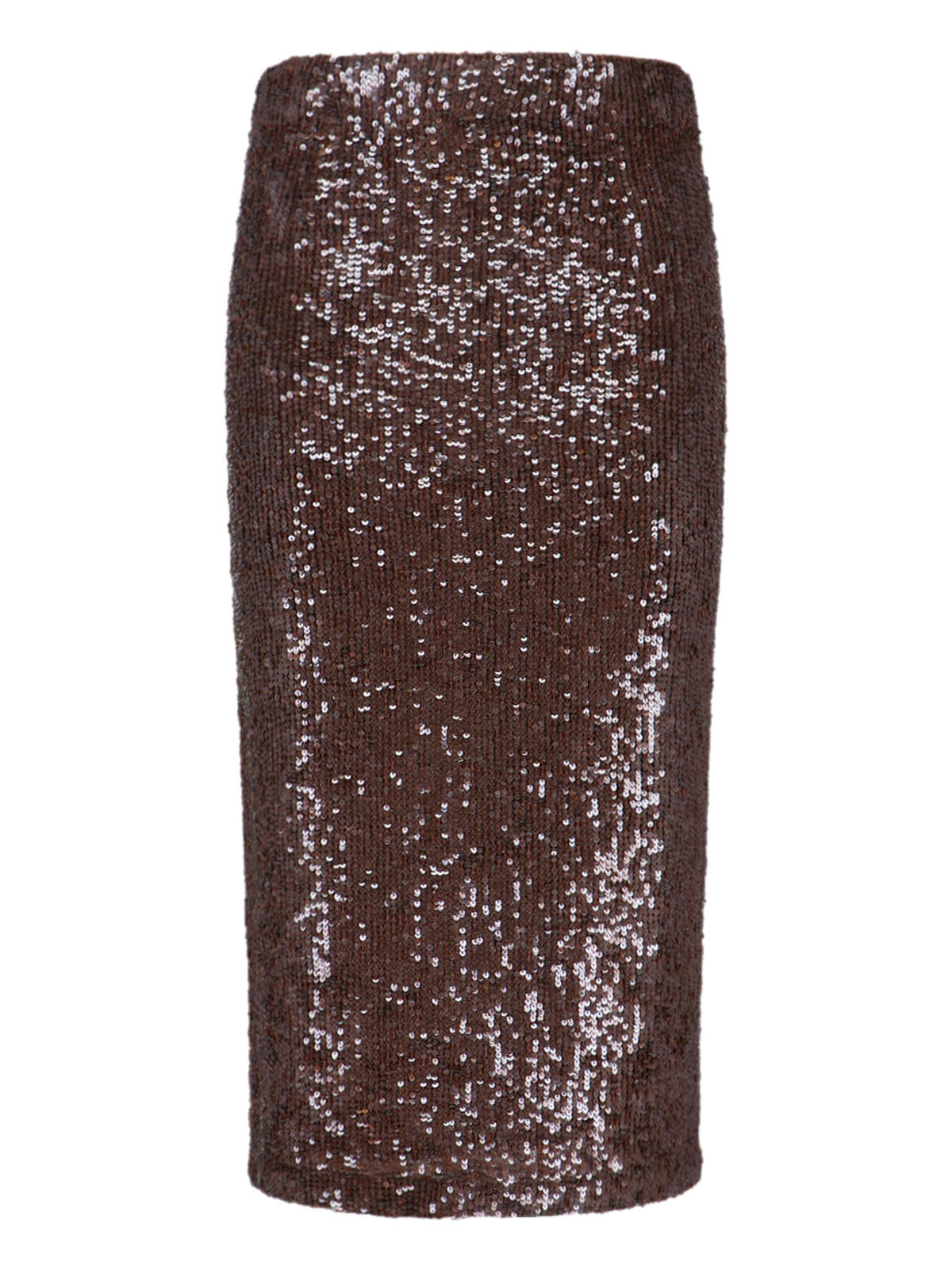 Brown? No-Mini Skirt in Stretch Nylon Blend