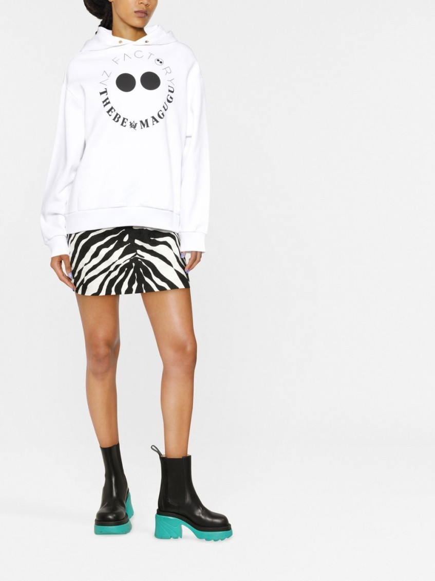 X Thebe Magugu logo-print hoodie