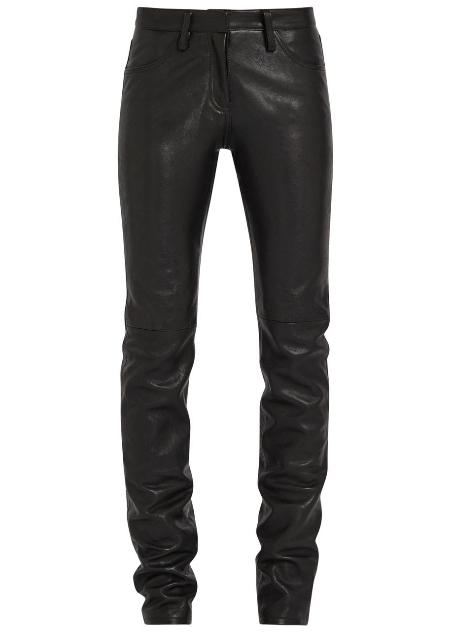 Slim-leg Leather Trousers