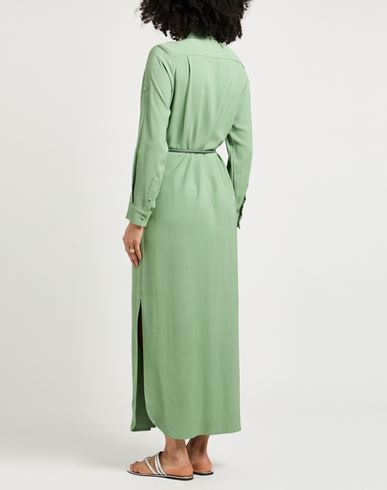 Woman Maxi dress Sage green Size 4 Viscose, Polyester