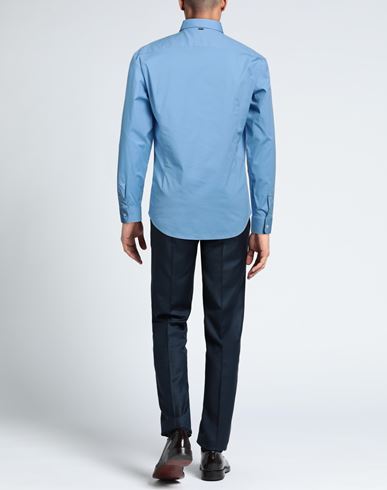 Man Shirt Light blue Size 17 ½ Cotton, Elastane