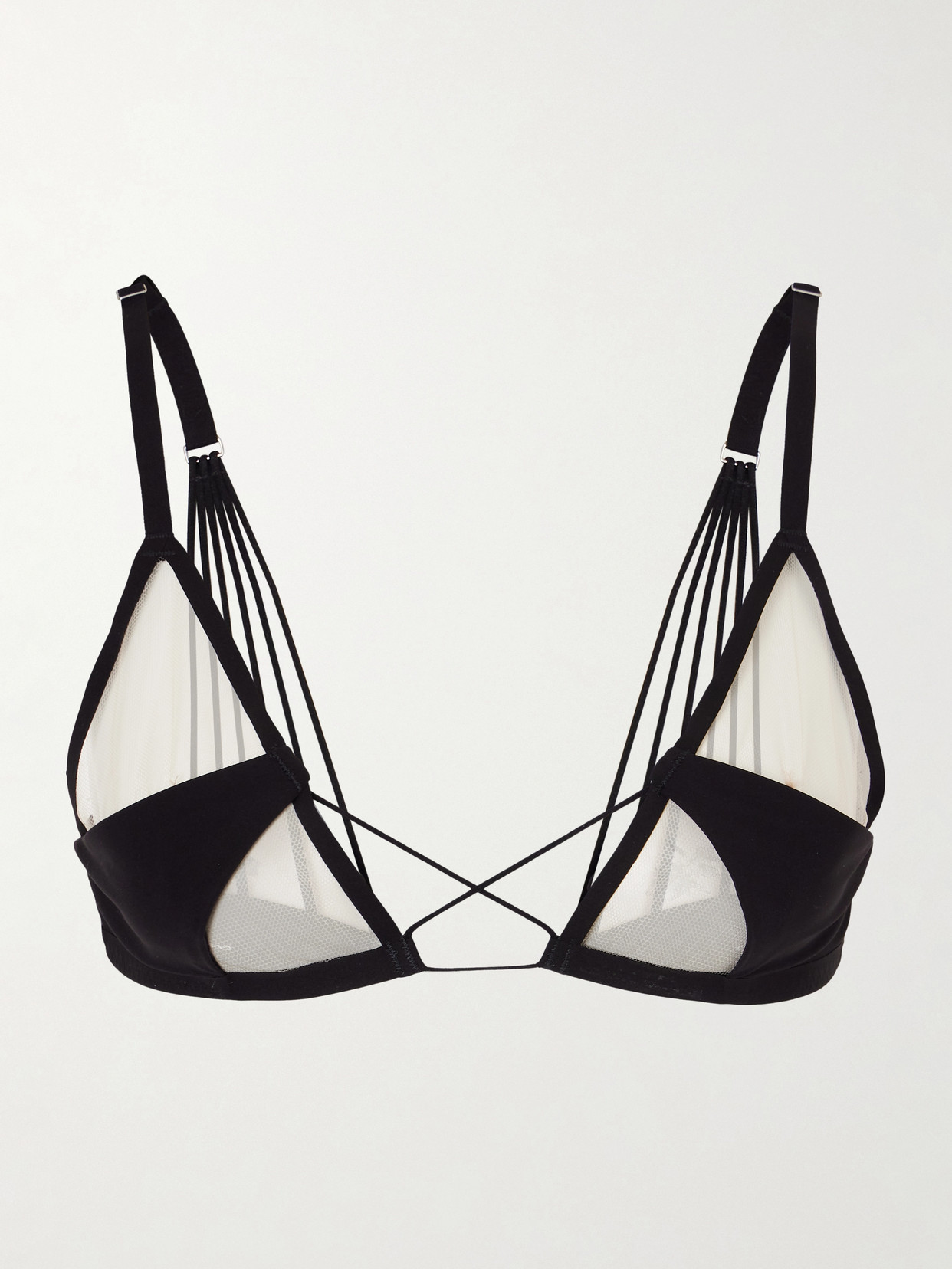 Tulle-trimmed Bra - Multi