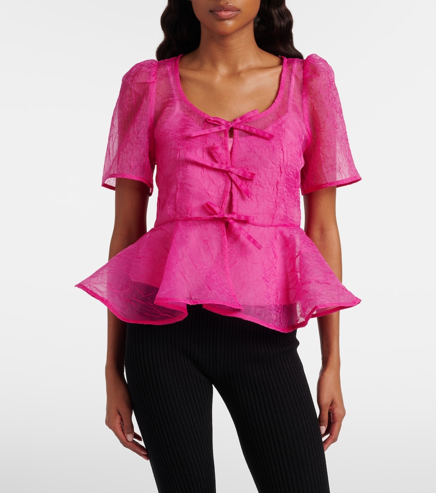 Organza peplum top