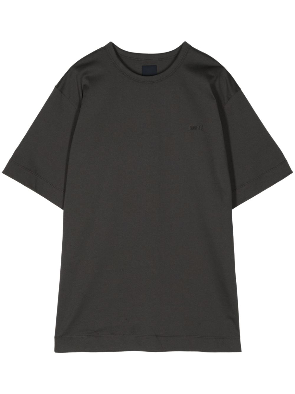 Logo-appliqué cotton T-shirt - Grey