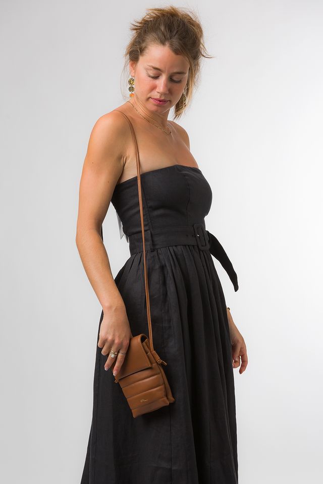 Pure Luxuries London Women's 'Lilian' Nappa Leather Cross Body Phone Bag in Tan