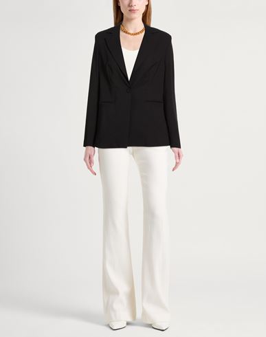 Woman Blazer Black Size 10 Viscose, Nylon, Elastane