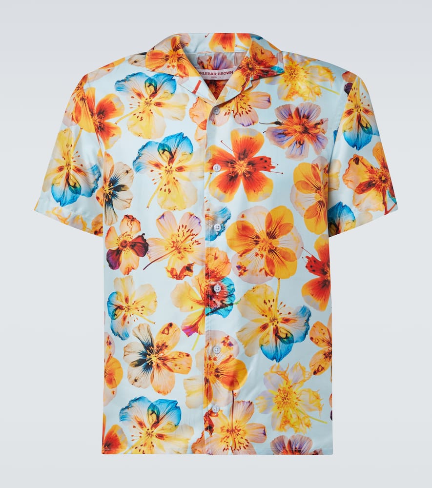Hibbert floral silk bowling shirt