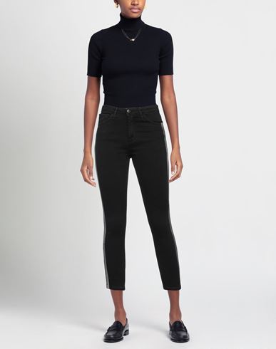 Woman Jeans Black Size 28 Cotton, PES