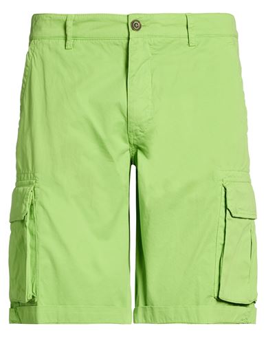 Man Shorts & Bermuda Shorts Lime green Size 34 Cotton