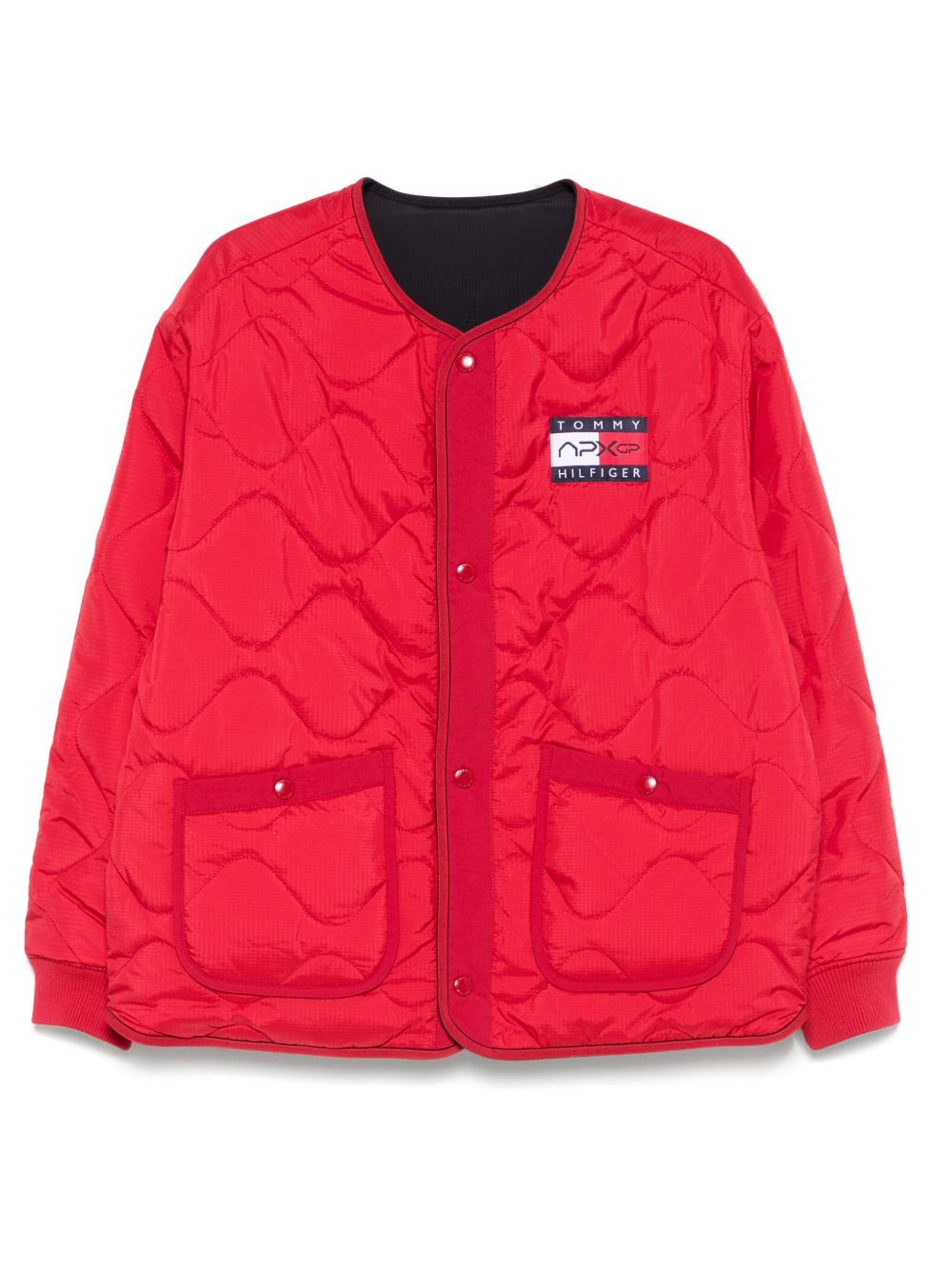X Mercedes logo-patch bomber jacket - Red