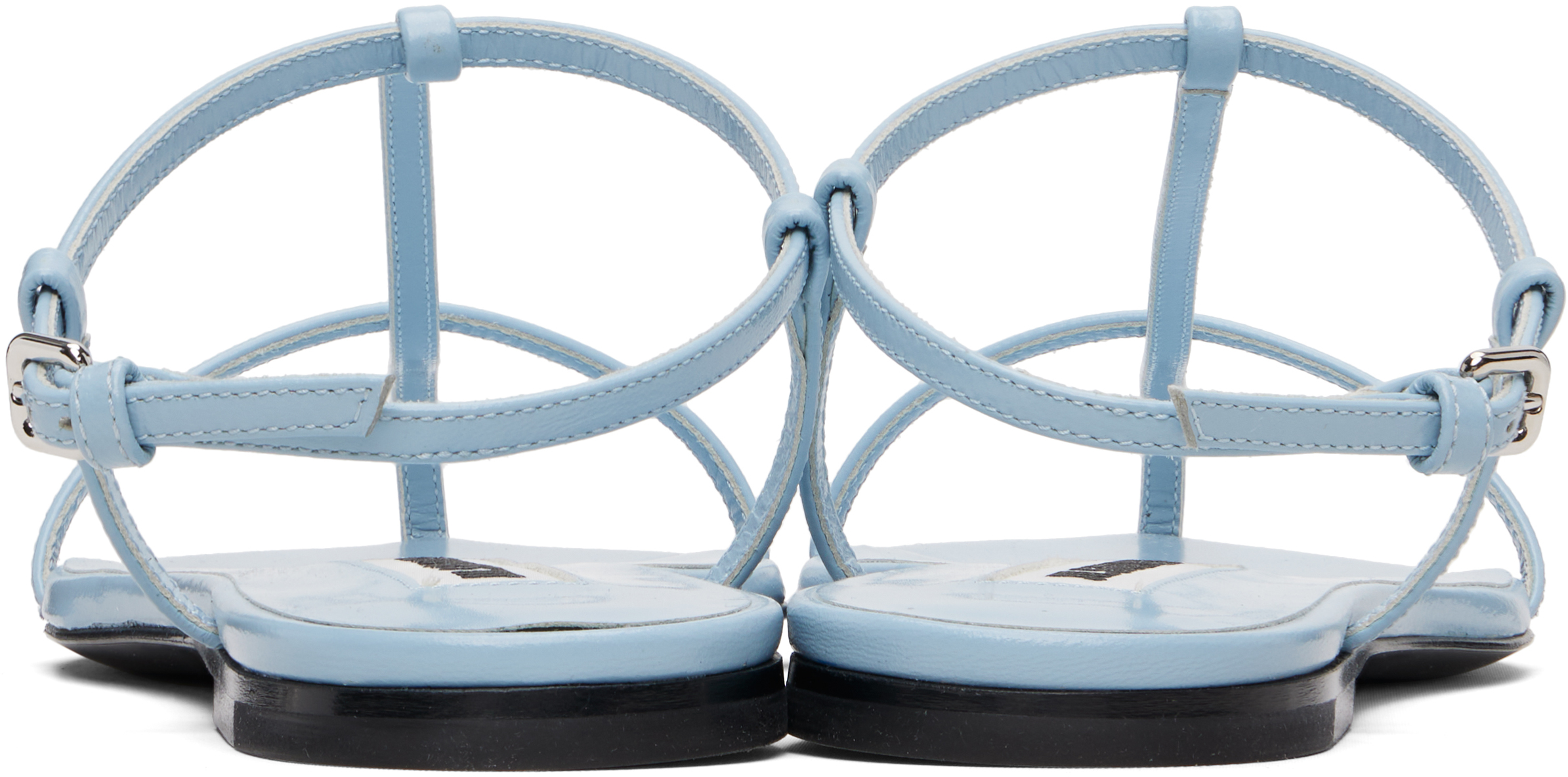 Blue Cage Flat Sandals