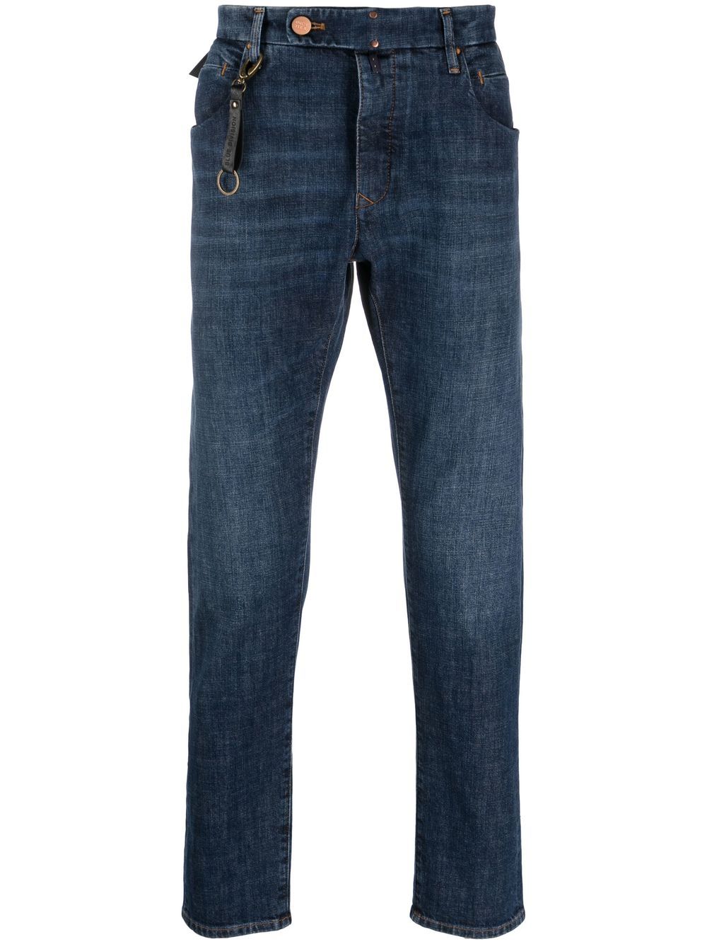 Mid-rise slim-cut jeans - Blue
