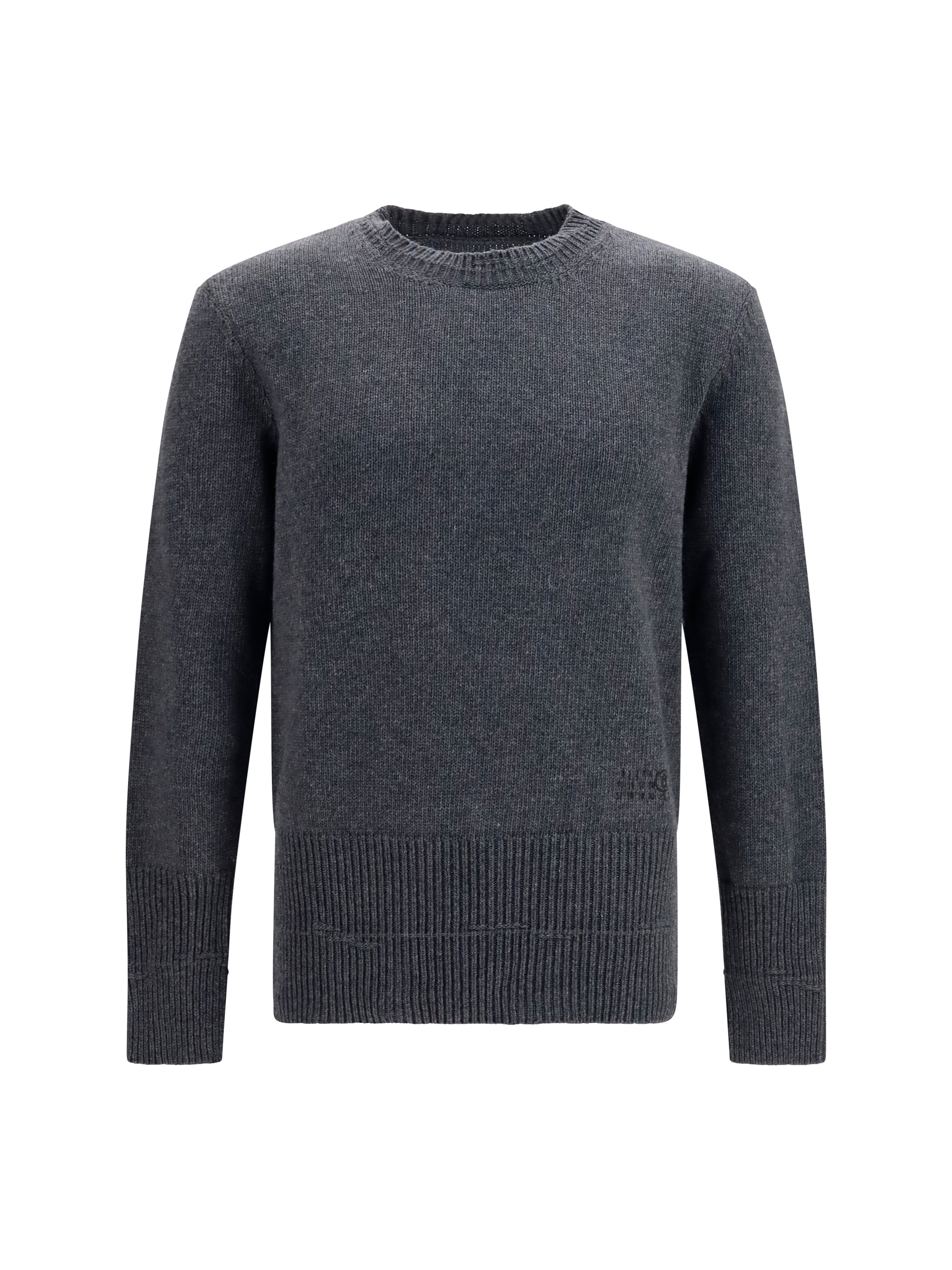 Wool Crewneck Sweater — Gray