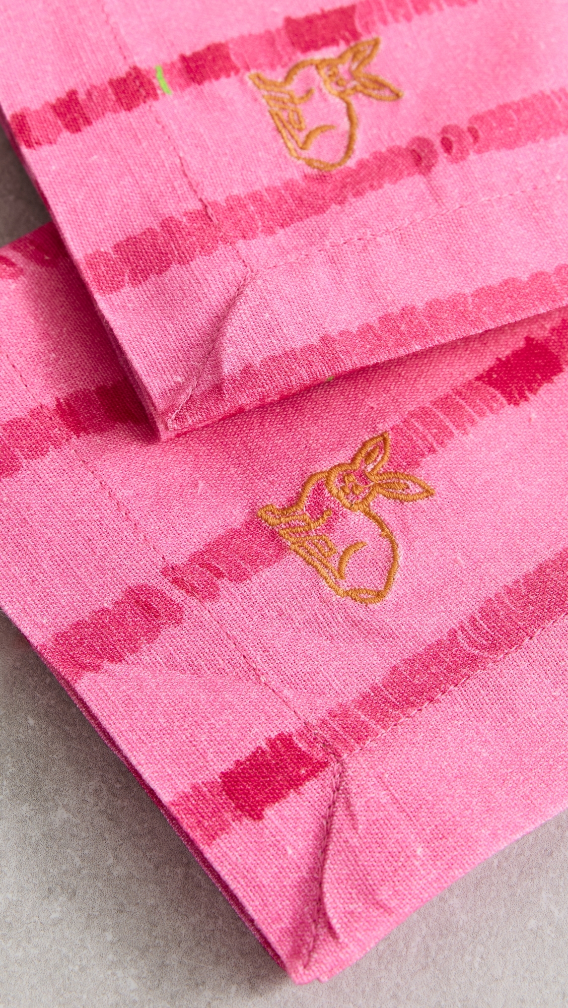 Napkin Set Red Ikat One Size