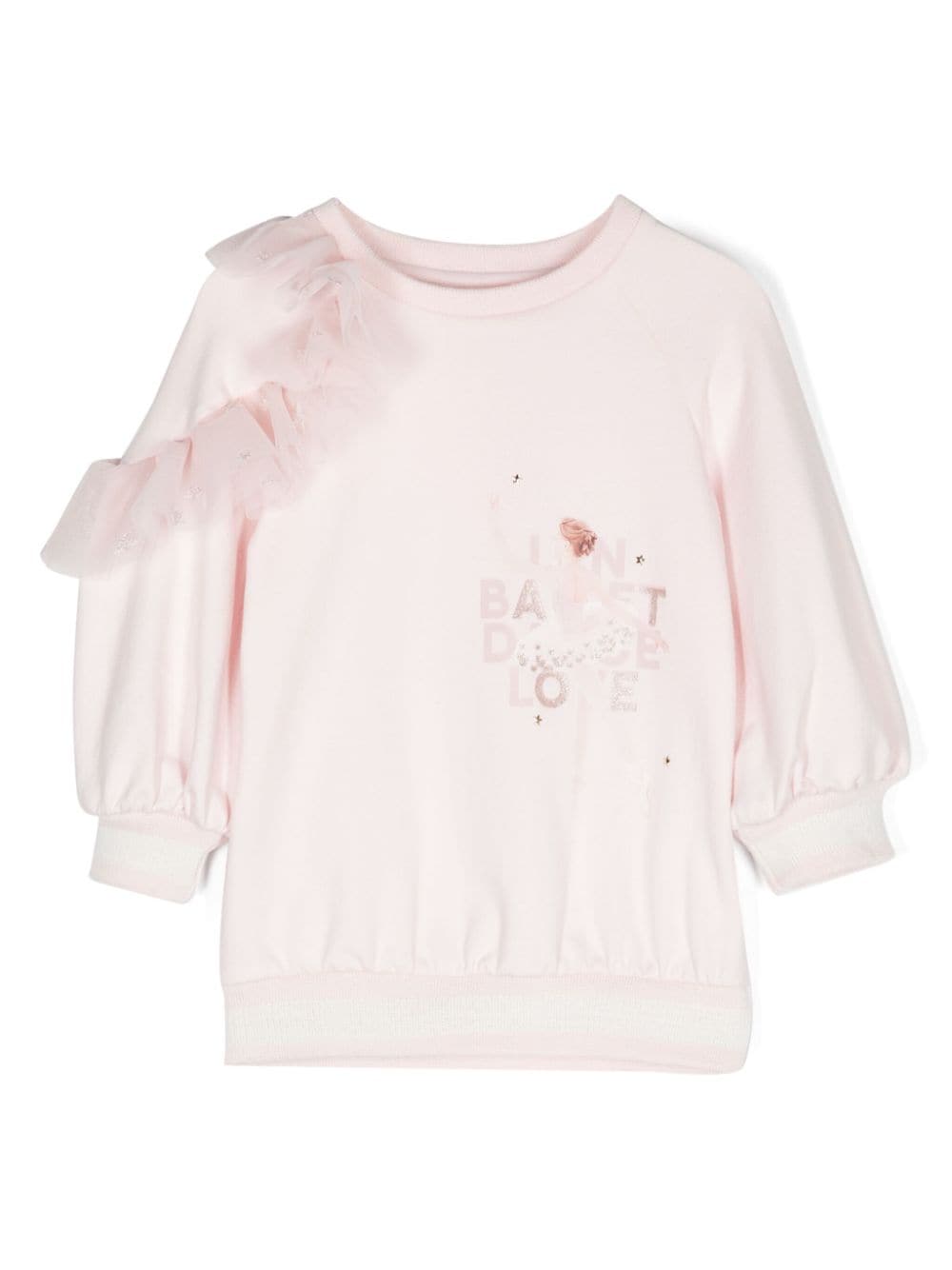 Graphic-print sweatshirt dress - Pink