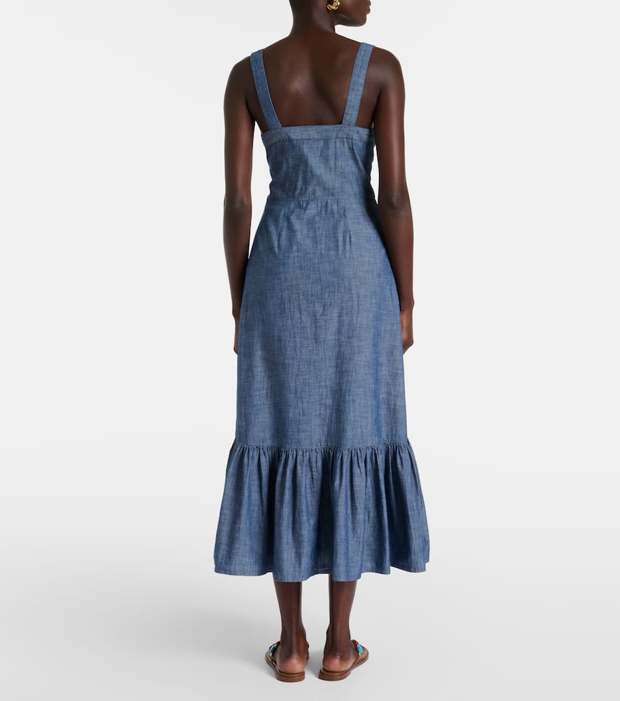 Cotton chambray maxi dress
