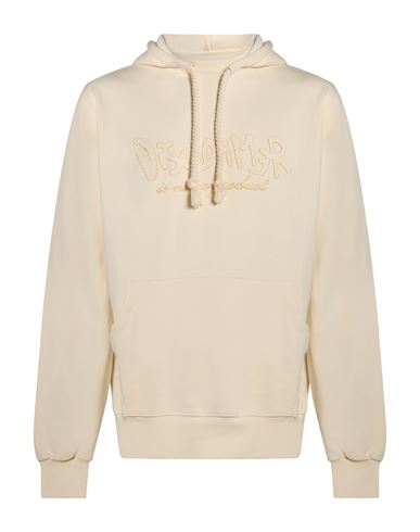 Man Sweatshirt Cream Size L Cotton