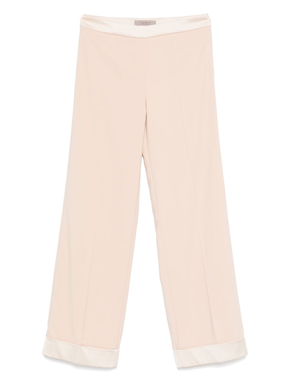 Contrast-trim trousers - Neutrals