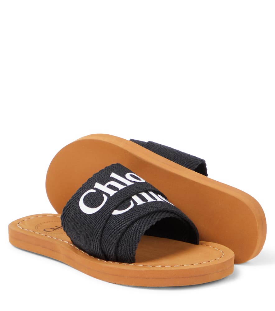 Chloé Kids Aqua logo sandals
