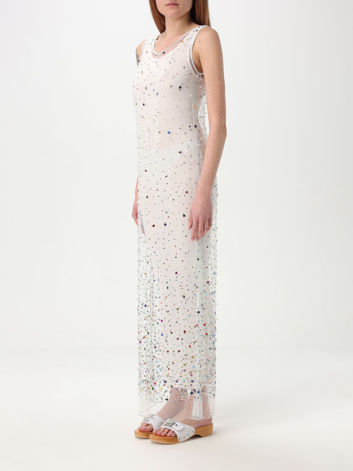 Sunset sleeveless maxi dress - White