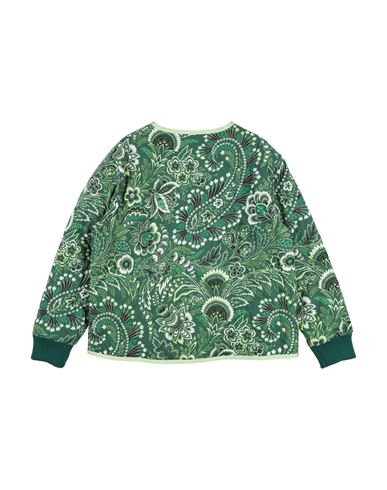 Kid Girl Jacket Dark green Size 10 Cotton, Polyamide, Polyester, Elastane, Polyurethane