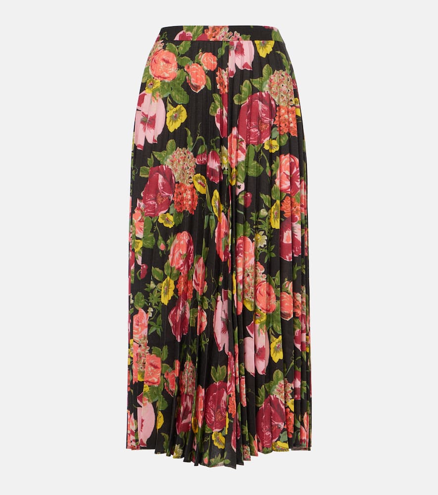 Pleated midi skirt