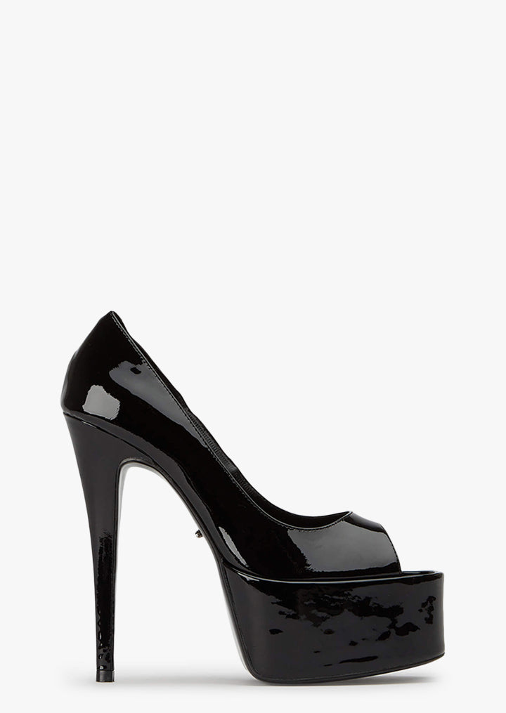 Jolee Black Patent Heels