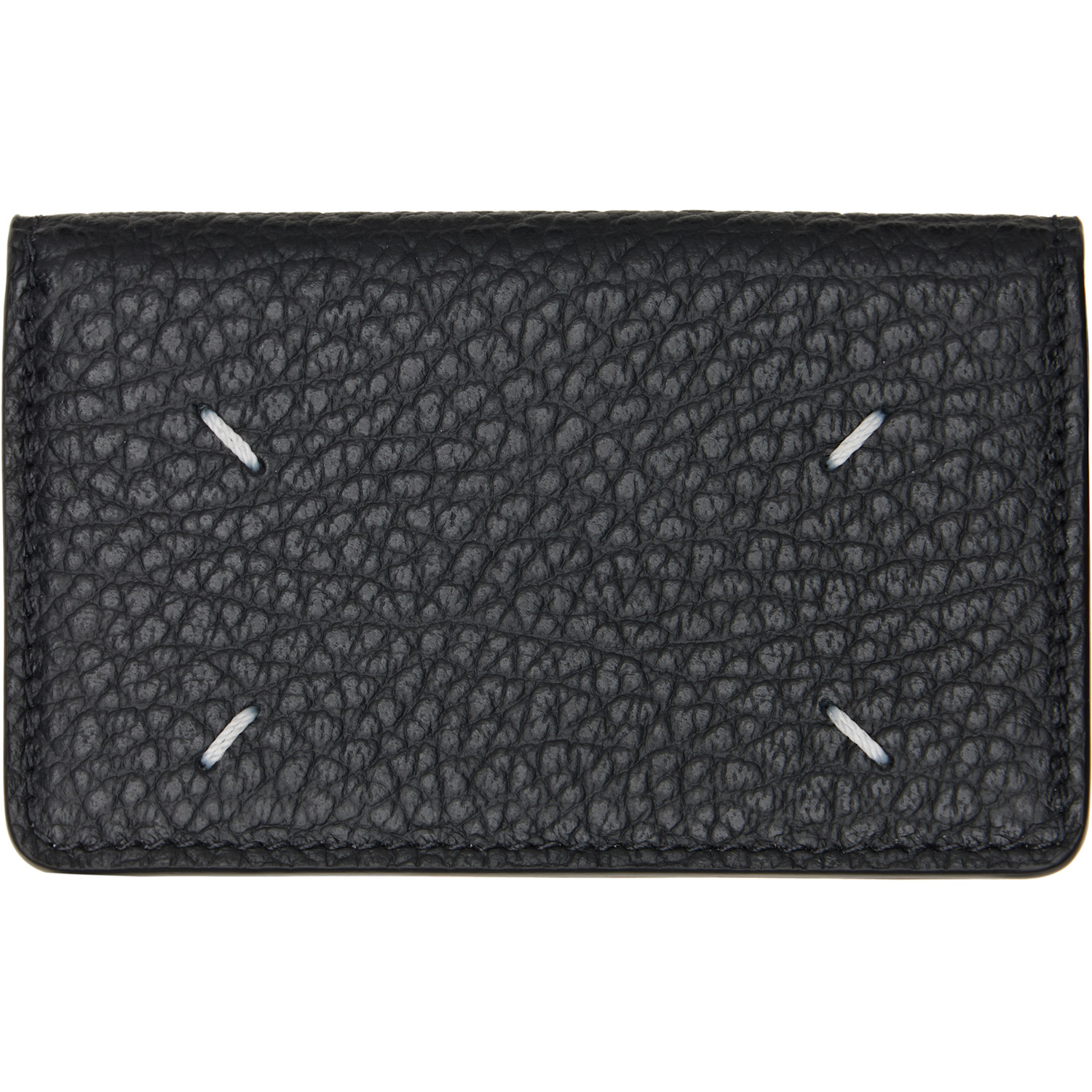 Black Four Stitches Card Holder