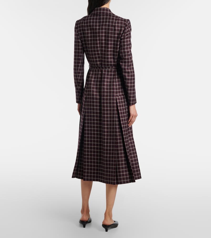 Chaney houndstooth wool-blend midi dress