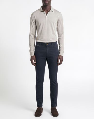 Man Pants Midnight blue Size 30 Cotton, Elastane
