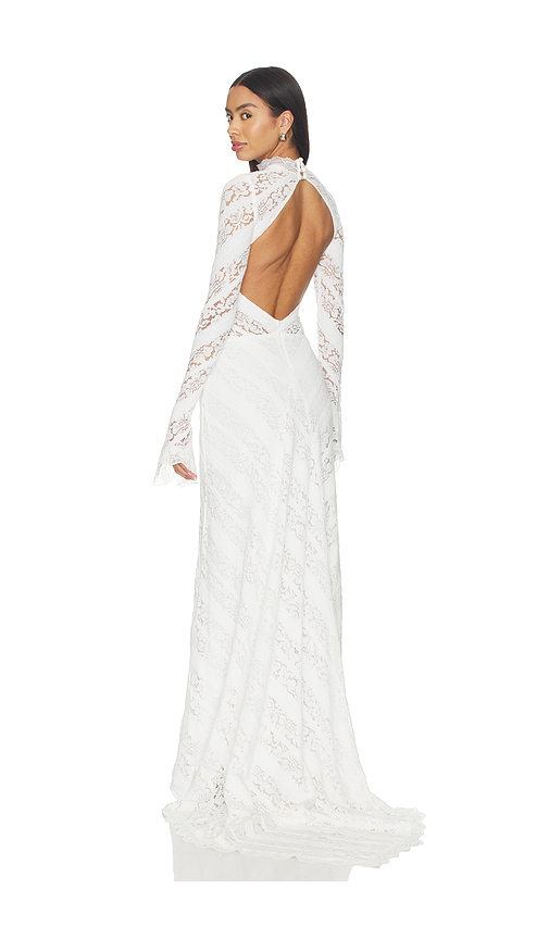Bec + bridge vestido largo henrietta en color blanco 10 también