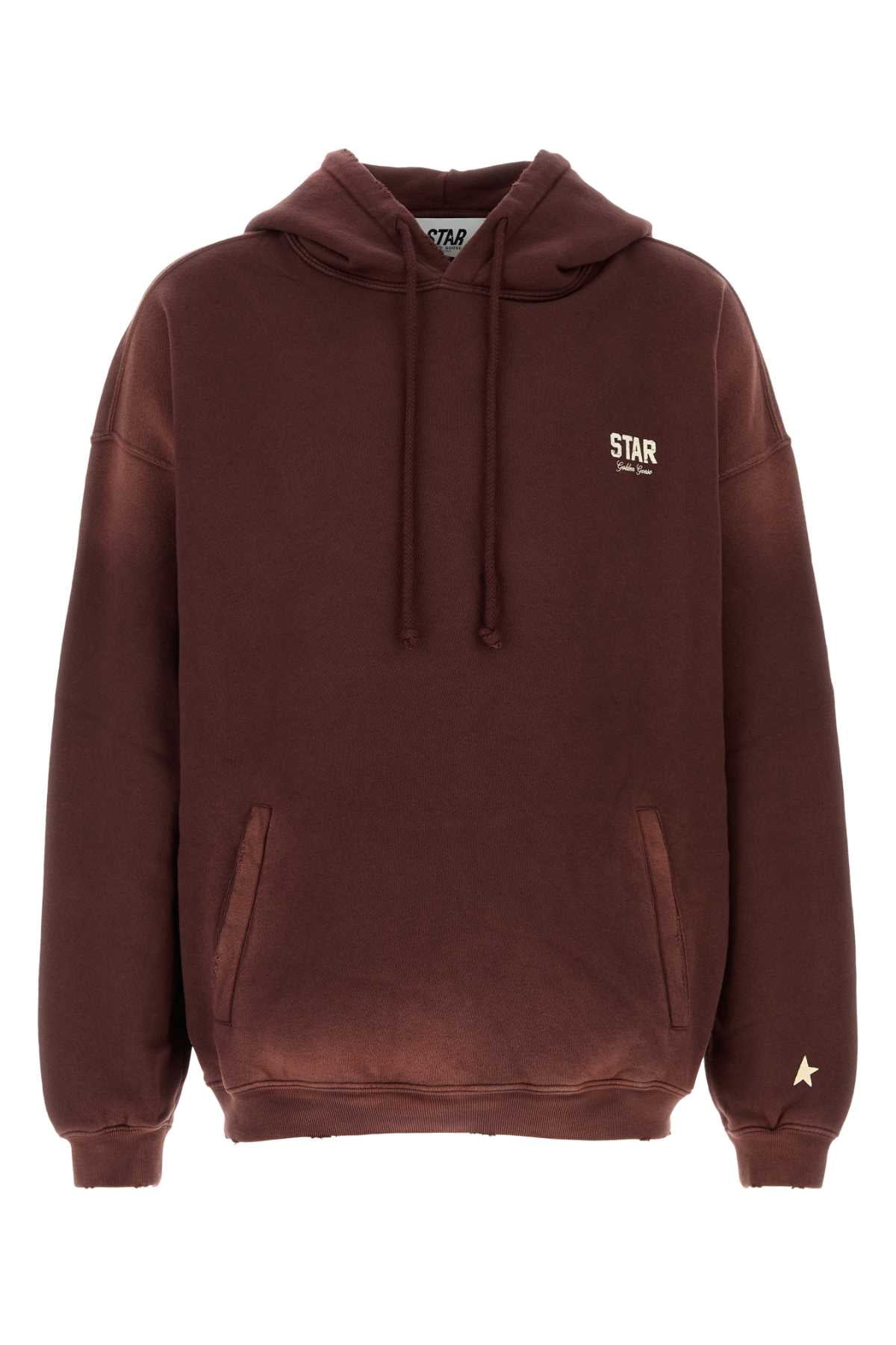Oversize Cotton Hoodie — Burgundy