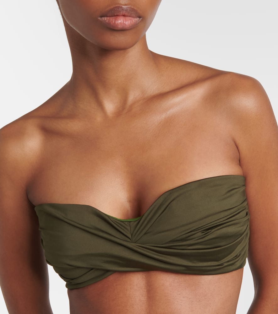 Johanna Ortiz Sea Sprite gathered bandeau bikini top