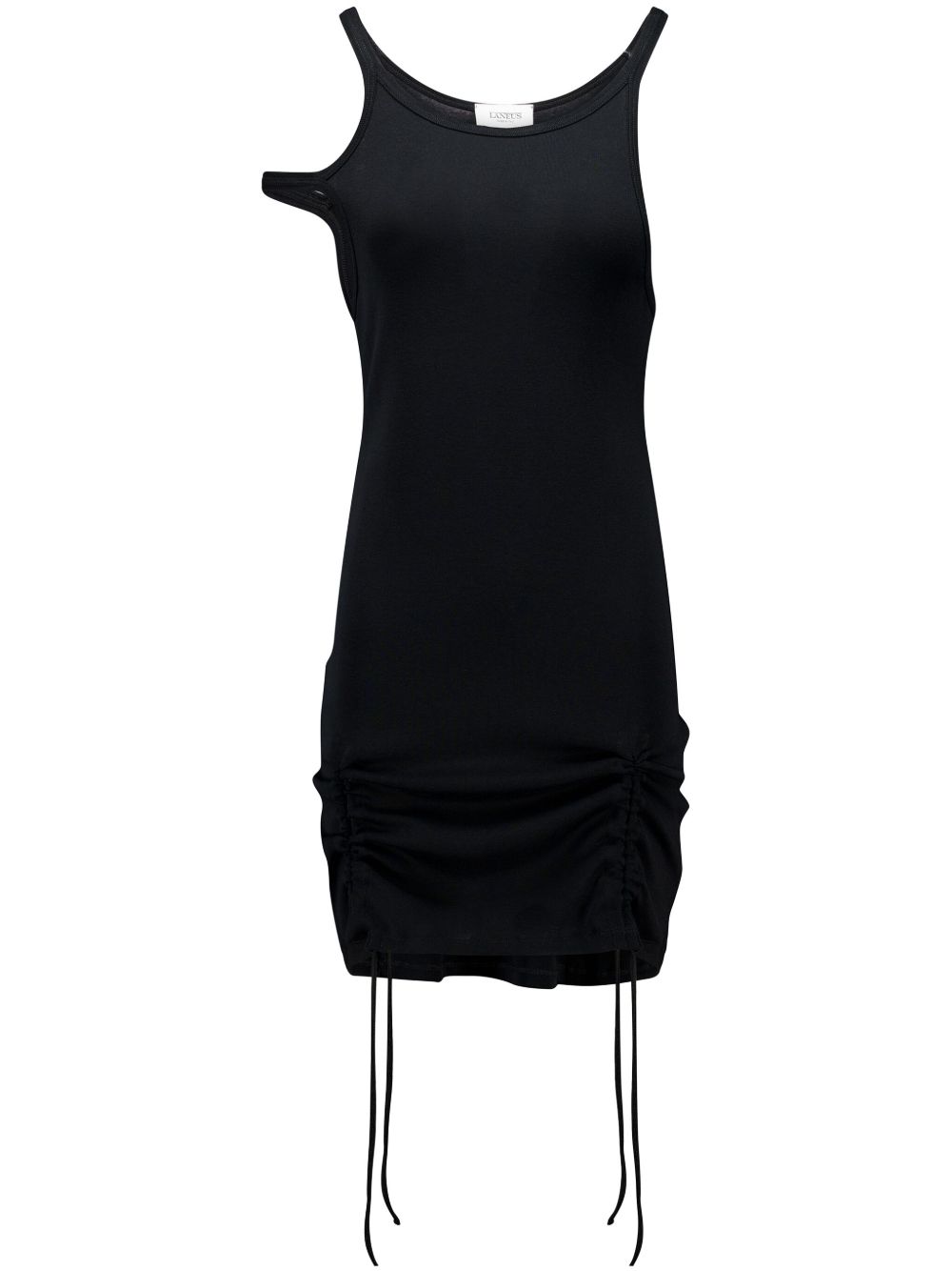 Laneus fine-ribbed dress - Black