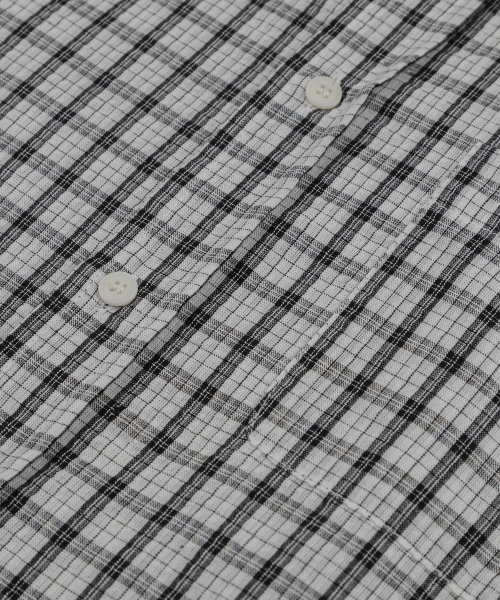 Clove Wrinkle Check Shirt Ivory