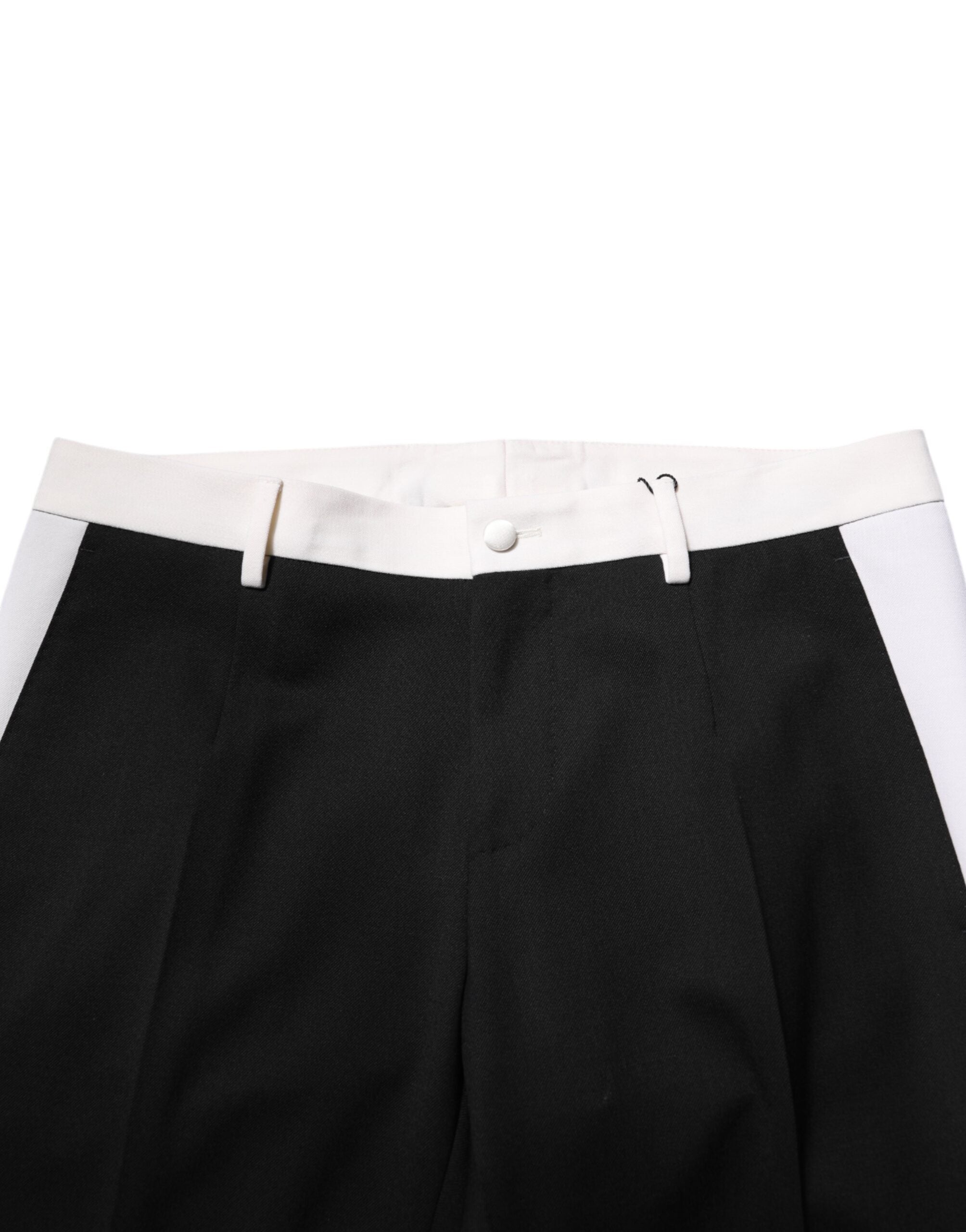 Wool-Blend Trousers — Black